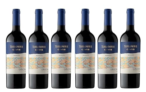 6x 0,75l - 2021er - Terra Noble Winery - Civis - Merlot - Valle de Colchagua W.O. - Chile - Rotwein trocken 6x 0,75l - 2021er - Terra Noble Winery - Civis - Merlot - Valle de Colchagua W.O. - Chile - Rotwein trocken von Terra Noble Winery