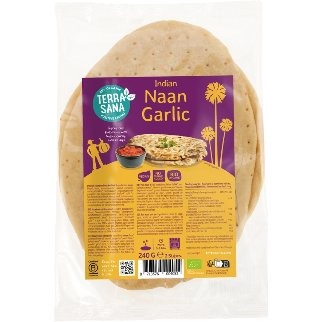 Bio Indisches Naan Knoblauch Bio Indisches Naan Knoblauch von TerraSana