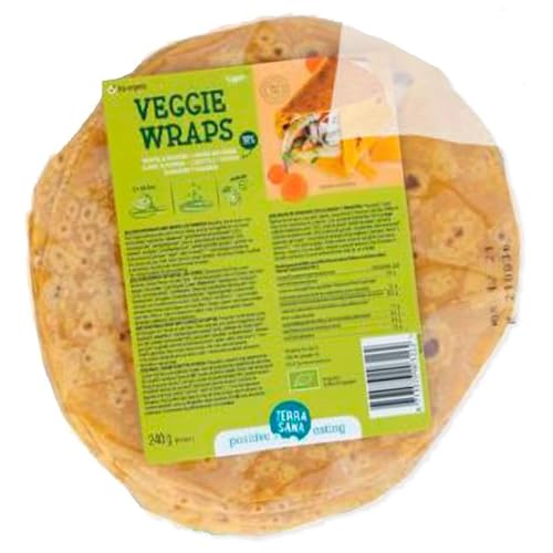TerraSana Bio Gemüsewraps: Karotte-Kürbis-Wrap für einen vegetarischen Boost (1 x 204g) 38% Gemüse von TerraSana