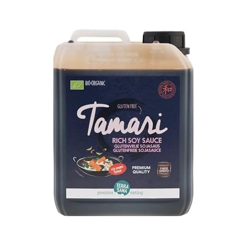 TerraSana Bio Tamari Mild - Glutenfreie Sojasauce Sojasoße, Traditonell Japanisch Hergestellt, Ideale Sauce für Asiatische und Europäische Küche von TerraSana