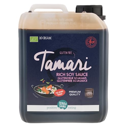 TerraSana Bio Tamari Mild - Glutenfreie Sojasauce Sojasoße, Traditonell Japanisch Hergestellt, Ideale Sauce für Asiatische und Europäische Küche TerraSana Bio Tamari Mild - Glutenfreie Sojasauce Sojasoße, Traditonell Japanisch Hergestellt, Ideale Sauce für Asiatische und Europäische Küche von Terrasana
