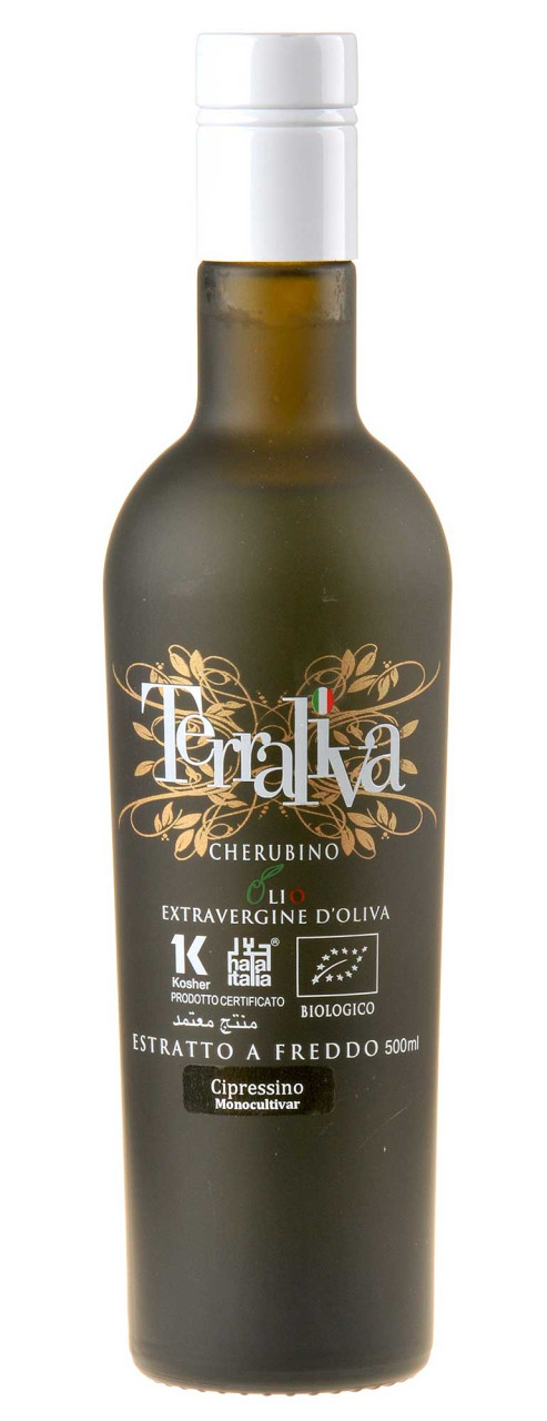 Terraliva Weiße Kapsel Cherubino Cipressino Olivenöl Extra Vergine bio 2024/2025 500ml von Terraliva