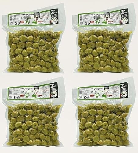 Mit Aromen gewürzte sizilianische „NOCELLARA“-Oliven, 4 Beutel à 500 g. Mit Aromen gewürzte sizilianische „NOCELLARA“-Oliven, 4 Beutel à 500 g. von Terramia