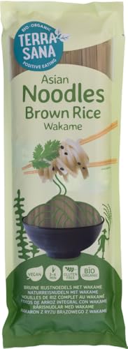 Naturreisnudeln mit Wakame 18 x 250 gr Naturreisnudeln mit Wakame 18 x 250 gr von Terrasana