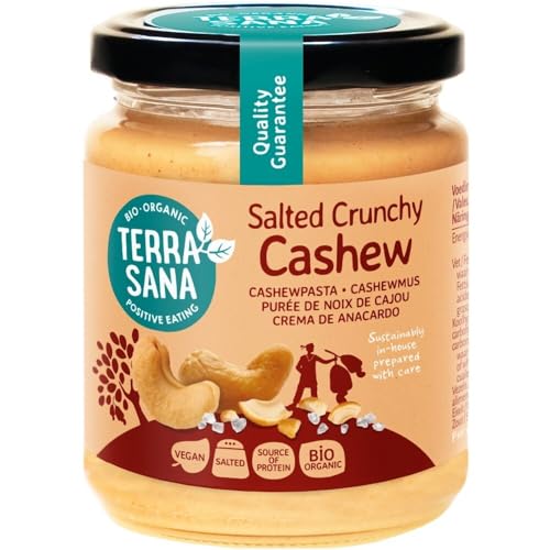 Terrasana Cashewmus Crunchy, mit Steinsalz, 250g Terrasana Cashewmus Crunchy, mit Steinsalz, 250g von Terrasana