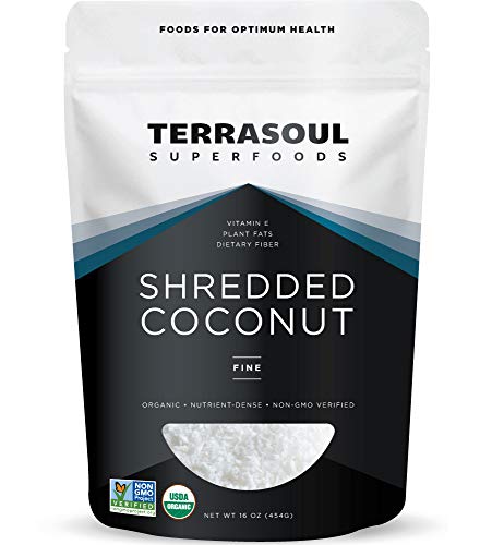 Terrasoul Superfoods Bio-Kokosnuss-Flocken, 454 ml, fein geschreddert, Macaron-Schnitt Terrasoul Superfoods Bio-Kokosnuss-Flocken, 454 ml, fein geschreddert, Macaron-Schnitt von Terrasoul Superfoods