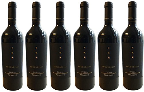 Primitivo LUCCARELLI Puglia (6 X 0,75 L) - trockener Rotwein - 14 % Vol. von Terre Di Save