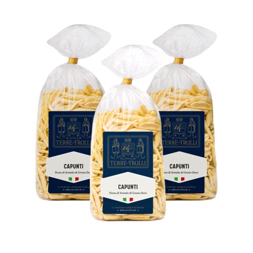 Terre Dei Trulli Capunti - 3 Packungen à 500g | Traditionelle Handwerkliche Pasta aus 100% Italienischem Hartweizengrieß | Made in Italy von Terre dei Trulli