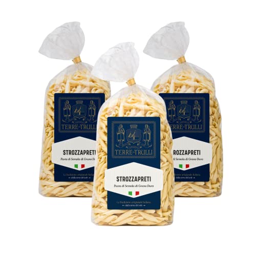 Terre Dei Trulli Strozzapreti - 3 Packungen à 500g | Traditionelle Handwerkliche Pasta aus 100% Italienischem Hartweizengrieß | Made in Italy von Terre dei Trulli