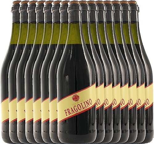 Fragolino Rosso von Terre del Sole - Weinhaltiges Getränk 15 x 0,75l VINELLO - 15er - Weinpaket inkl. kostenlosem VINELLO.weinausgießer von Terre del Sole