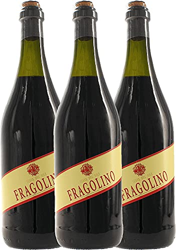 Fragolino Rosso von Terre del Sole - Weinhaltiges Getränk 3 x 0,75l VINELLO - 3er - Weinpaket inkl. kostenlosem VINELLO.weinausgießer von Terre del Sole
