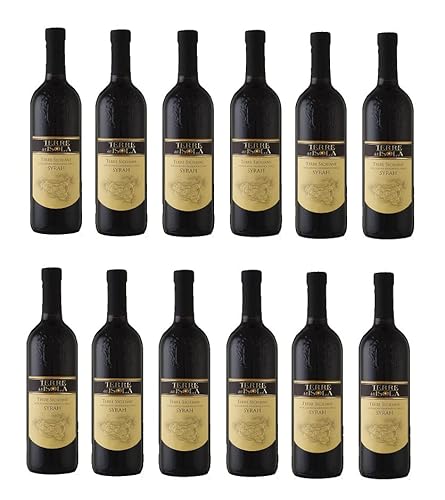 12x 0,75l - 2021er - Terre dell'Isola - Syrah - Terre Siciliane I.G.P. - Sizilien- Italien - Rotwein trocken von Terre dell'Isola