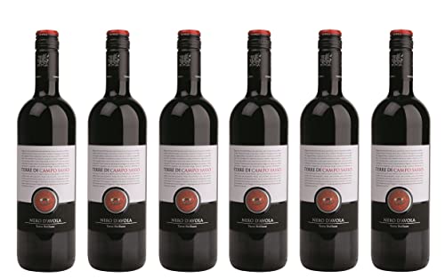 6x 0,75l - 2023er - Terre di Campo Sasso - Nero d'Avola - Sicilia D.O.P. - Sizilien - Italien - Rotwein trocken 6x 0,75l - 2023er - Terre di Campo Sasso - Nero d'Avola - Sicilia D.O.P. - Sizilien - Italien - Rotwein trocken von Terre di Campo Sasso