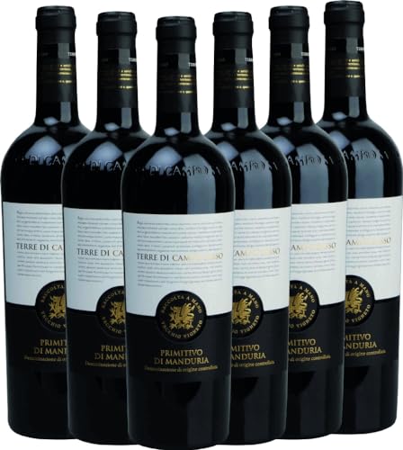 Primitivo di Manduria DOC Terre di Campo Sasso Rotwein 6 x 0,75l VINELLO - 6 x Weinpaket inkl. kostenlosem VINELLO.weinausgießer von Terre di Campo Sasso