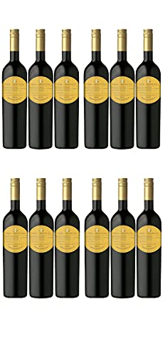 Terre di Montelusa Nero d'Avola Sicilia Rotwein veganer Wein trocken DOC Italien (12 Flaschen) von Terre di Montelusa