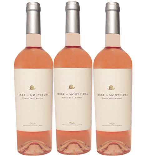 Terre di Montelusa Nero di Troia Rosato Puglia Rosewein veganer Wein halbtrocken IGT Italien (3 Flaschen) von Terre di Montelusa