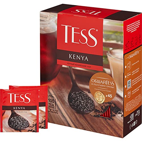 TESS KENYA | Schwarztee 100 beutel | Hochwertiger Schwarzer Tee | 100 Frühstücksteebeutel | 100 tea bags| Kenia | Frühstück Tee | Gluten-frei | von Greenfield