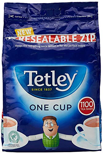 Tetley Catering Ein Cup 1100 Teebeutel in Wiederverschließbarem Beutel mit Reißverschluss von Tetley