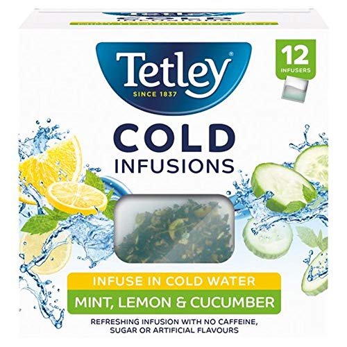 Tetley Cold Infusions - Mint, Lemon and Cucumber - 12 Beutel, 27g von Tetley