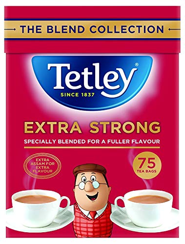 Tetley Extra Strong 80 Btl. 250g - schwarzer Tee mit extra vollem Geschmack von Tetley