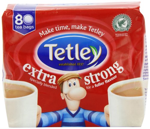 Tetley Extra Strong 80 Teabags 250 G (pack Of 6, Teabags 480 Teabags) von Tetley