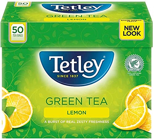 Tetley Green Tea Lemon 50 Btl. 100g - grüner Tee mit Zitronengeschmack von Tetley