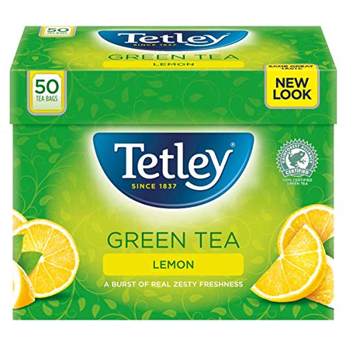 Tetley Green Tea Lemon 50 Btl. 100g - grüner Tee mit Zitronengeschmack von Tetley