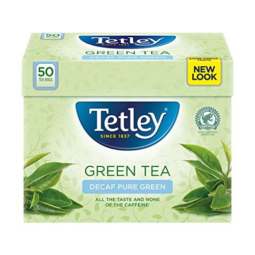 Tetley Green Tea decaf 50 Btl. 100g - entkoffeinierter Grüner Tee für jeden Genuss von Tetley