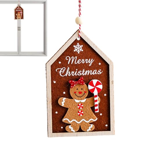 Lebkuchenhaus-Weihnachtsschmuck, Lebkuchenhaus-Anhänger,Weihnachtsbaum Deko Anhänger - Festlicher Lebkuchenhaus-Anhänger-Charm, kreative 2D-Weihnachts-Lebkuchenmann-Ornamente für Zuhause Lebkuchenhaus-Weihnachtsschmuck, Lebkuchenhaus-Anhänger,Weihnachtsbaum Deko Anhänger - Festlicher Lebkuchenhaus-Anhänger-Charm, kreative 2D-Weihnachts-Lebkuchenmann-Ornamente für Zuhause von Tewzafiya