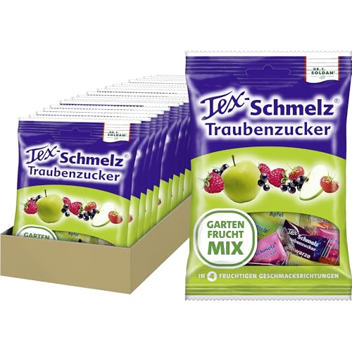 Tex-Schmelz Traubenzucker Gartenfrucht-Mix – 1500g Großpackung – Natürlicher, fruchtiger Traubenzucker, gluten- & laktosefrei, 20x75g Tex-Schmelz Traubenzucker Gartenfrucht-Mix – 1500g Großpackung – Natürlicher, fruchtiger Traubenzucker, gluten- & laktosefrei, 20x75g von Tex-Schmelz
