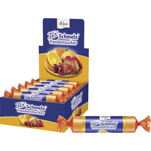 Tex-Schmelz Traubenzucker Orange 660g – 20 Rollen – Großpackung – Natürlicher, fruchtiger Traubenzucker, gluten- & laktosefrei, 20x33g Tex-Schmelz Traubenzucker Orange 660g – 20 Rollen – Großpackung – Natürlicher, fruchtiger Traubenzucker, gluten- & laktosefrei, 20x33g von Tex-Schmelz
