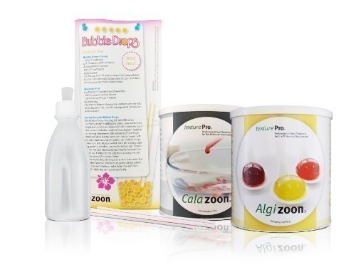 Molekulark�che Set f. Bubble-Tee Kugelchen, Perlen, liquid Drops etc. Mit Calazoon ( 400 g ), Algizoon ( 300 g ) & Zubeh�r. Als Geschenk oder Partyhighlight. von Texture Pro