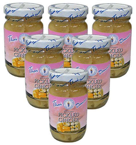 6er Pack THAI DANCER Sushi Ingwer [6x 100g] Eingelegte Ingwerscheiben von Thai Dancer