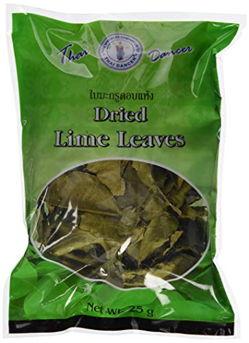 Thai Dancer Gewürze Limettenblätter getrocknet, 10er Pack (10 x 25 g) von THAI DANCER