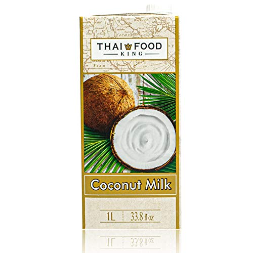 Thai Food King - Premium Kokosmilch 1 Liter - Original Kokosnussmilch cremig ideal zum Kochen, Backen und für Desserts - Coconut Milk mit hohem Kokos Anteil von Thai Food King
