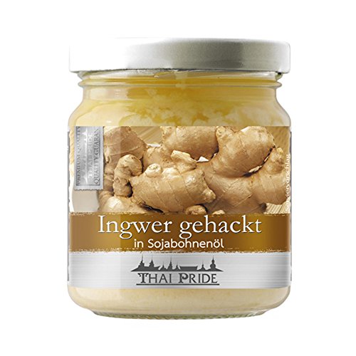 Ingwer gehackt in Sojabohnenöl 175g Ingwer gehackt in Sojabohnenöl 175g von Thai Pride