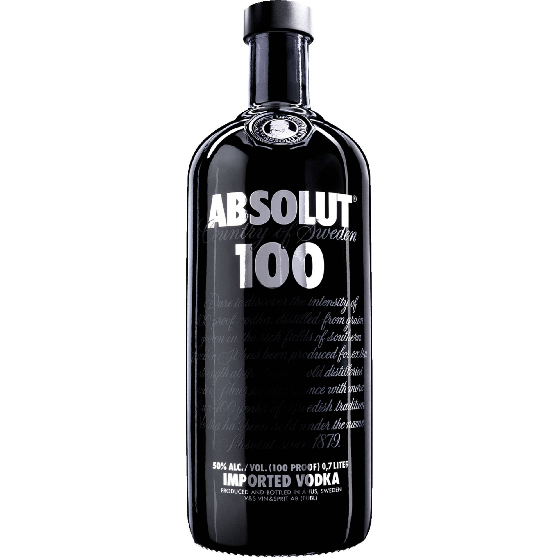 Absolut Vodka 100, Schweden, 0,7 L, 50% Vol., Spirituosen von The Absolut Company AB, SE-117 97 Stockholm, Schweden