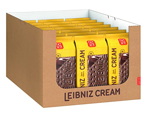 LEIBNIZ Cream Dark Choco - 21er Pack - 2 Kakaokekse mit Schoko-Cremefüllung (21 x 190g) von The Bahlsen Family