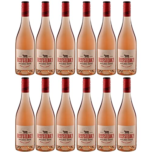 Beefsteak Club Malbec Rosé Roséwein Wein Trocken Argentinien I Versanel Paket (12 x 0,75l) von The Beefsteak Club