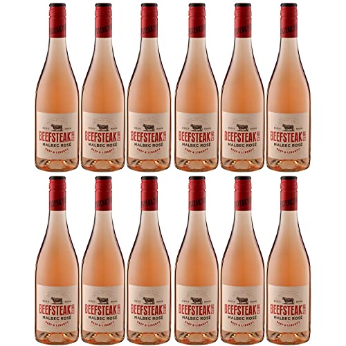 Beefsteak Club Malbec Rosé Roséwein Wein Trocken Argentinien I Versanel Paket (12 x 0,75l) von The Beefsteak Club