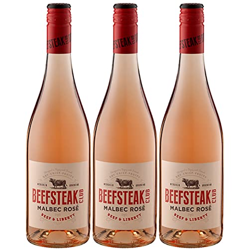 Beefsteak Club Malbec Rosé Roséwein Wein Trocken Argentinien I Versanel Paket (3 x 0,75l) von The Beefsteak Club