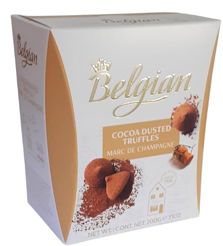 The Belgian Trüffel Marc de Champagne 200g – Belgische Schokoladentrüffel mit Kakaopulver – Edel-Trüffel mit Champagnergeschmack – Premium Pralinen – Geschenkidee Schokolade The Belgian Trüffel Marc de Champagne 200g – Belgische Schokoladentrüffel mit Kakaopulver – Edel-Trüffel mit Champagnergeschmack – Premium Pralinen – Geschenkidee Schokolade von The Belgian