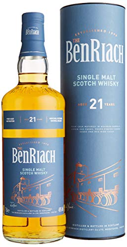 The BenRiach Benriach 21 Years Old Four-Cask Maturation Single Malt Scotch Whisky mit Geschenkverpackung (1 x 0.7 l) von The BenRiach