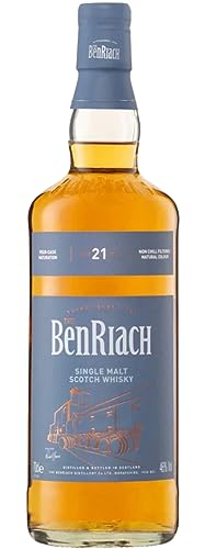 The BenRiach Benriach 21 Years Old Four-Cask Maturation Single Malt Scotch Whisky mit Geschenkverpackung (1 x 0.7 l) von BenRiach