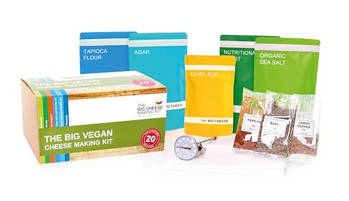 The Big Vegan Cheese Making Kit - Make Your Own Cheese Kit - Easy Cheese Making Kits Perfect as Foodie Gifts, 6 Different Dairy Free Cheese Creations, 20 Batches for Men and Women The Big Vegan Cheese Making Kit - Make Your Own Cheese Kit - Easy Cheese Making Kits Perfect as Foodie Gifts, 6 Different Dairy Free Cheese Creations, 20 Batches for Men and Women von The Big Cheese Making Kit