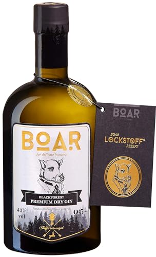 Boar Blackforest Premium Dry Gin / Gin des Jahres (ISW2021) / höchstprämierter Gin der Welt / Kleine Schwarzwälder Familienbrennerei seit 1844 / Wacholder-, Lavendel- & Zitrustöne von BOAR Gin
