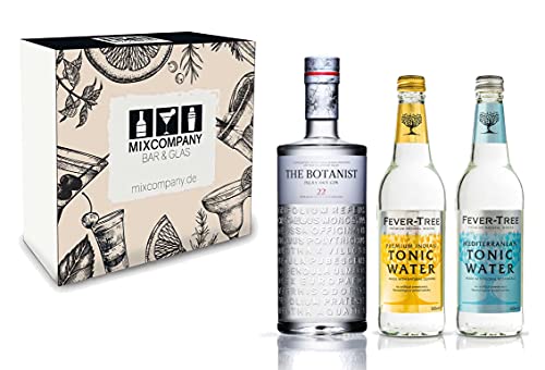Gin Tonic Set Geschenkset - The Botanist Islay Dry Gin 0,7l 700ml (46% Vol) + 2x Fever Tree Tonic Water Mix je 500ml -[Enthält Sulfite] - Inkl. Pfand MEHRWEG von The Botanist-The Botanist