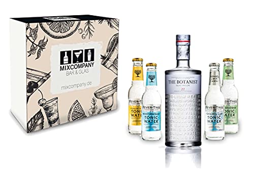 Gin Tonic Set Giftbox Geschenkset - The Botanist Islay Dry Gin 0,7l 700ml (46% Vol) + 4x Fever Tree Tonic Water Mix je 200ml inkl. Pfand MEHRWEG -[Enthält Sulfite] von The Botanist-The Botanist