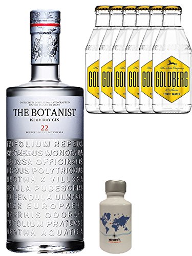 Gin-Set The Botanist Islay Dry Gin 0,7 Liter + Nordes Atlantic Gin 0,05 Liter Miniatur + 6 Goldberg Tonic Water 0,2 Liter von The Botanist