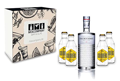 Gin Tonic Giftbox Geschenkset - The Botanist Islay Dry Gin 0,7l 700ml (46% Vol) + 4x Goldberg Tonic Water 200ml inkl. Pfand MEHRWEG + Geschenkverpackung von The Botanist-The Botanist